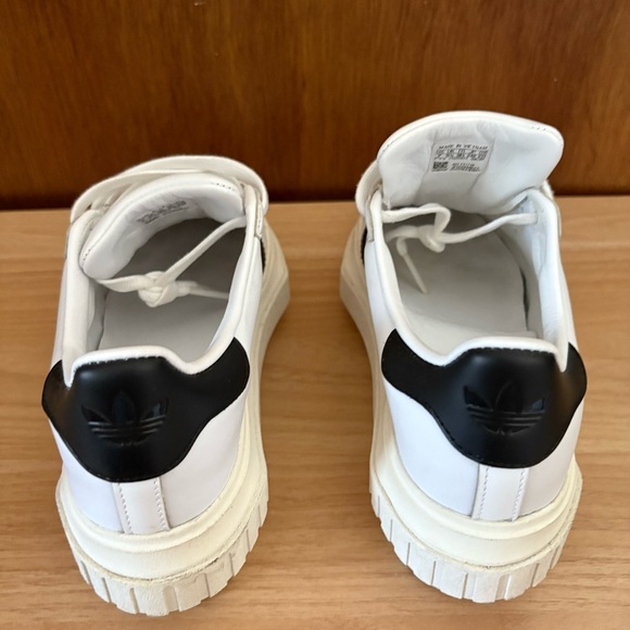 BEYONCE x ADIDAS SUPERSTAR sz 7 Platform Sneaker White w/ Black Stripes - Picture 9 of 14